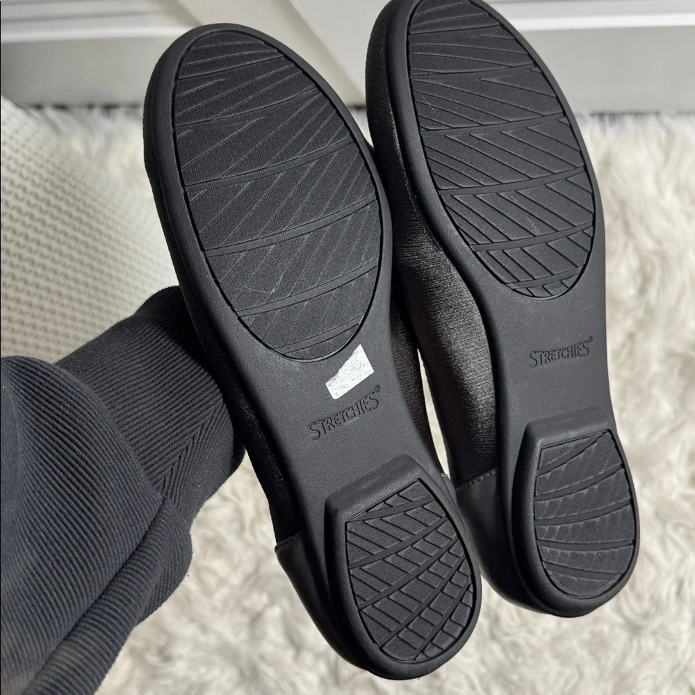 STRETCHIES PEWTER BALLET FLATS